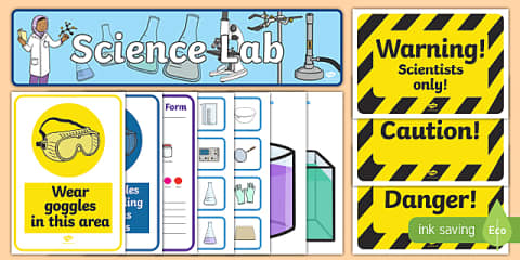 Science Lab Dramatic Play Cutouts