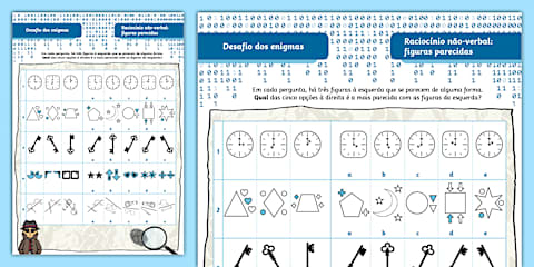 Folhas de atividades de desafios lógico-matemáticos para alunos com ...