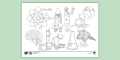 Science Day/Week Colouring Pages