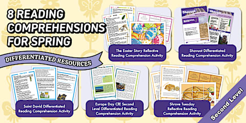 Spring CfE Second Level Interactive Reading Comprehensions Pack