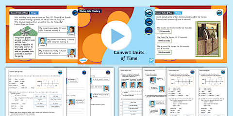Year 5 Measurement Solve Problems Converting Time Maths Mastery PowerPoint
