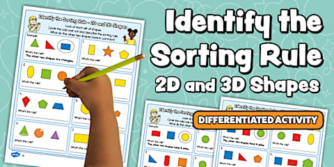 Sorting 2D and 3D Shapes by Attributes PowerPoint