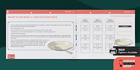 Solving Linear Equations Murder Mystery