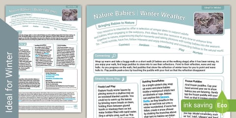 EYFS Nature Buddies Outdoor Learning: Celebrating Winter