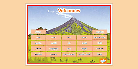 Volcano Writing Template