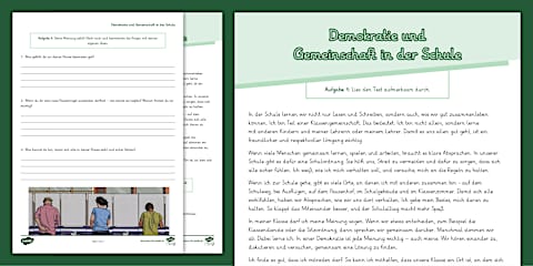 Demokratie - Lückentext