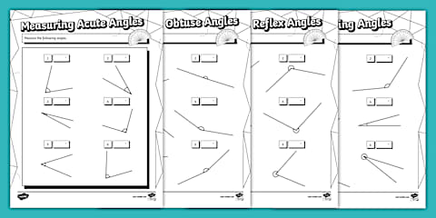 Fourth Grade Angles Cut and Paste Worksheet