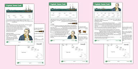 Captain Cook Colouring Pages