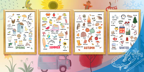 Colours of the Seasons Display Posters