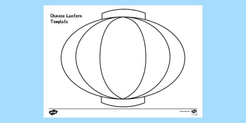 T Shape Lantern Pattern Chinese New Year Lantern Templates