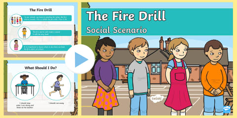 Fire Drill Steps Display Poster