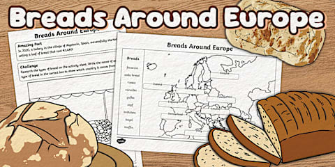 Bread Around the World Matching Worksheet