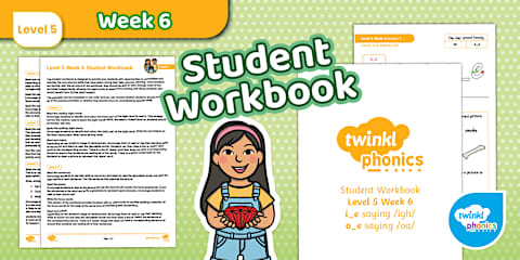 Twinkl Phonics Long Vowel Sounds - Level 5 Week 9 Workbook