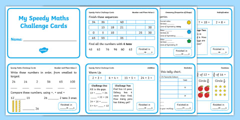 Year 2 Maths Challenge Cards