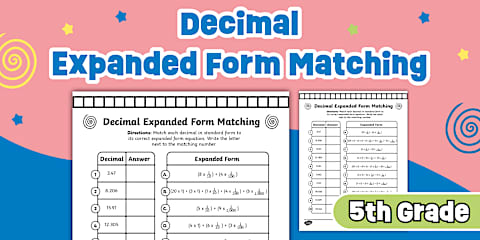 Fifth Grade Decimal Comparison Worksheet