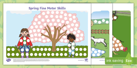 Spring Mark Making Template Spring Mark-Making Pattern Cards
