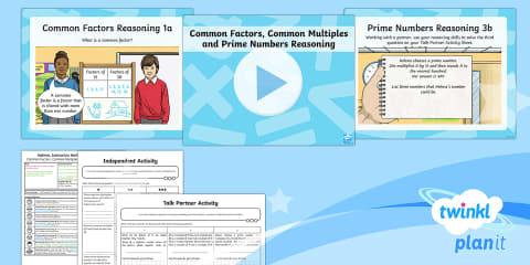 Year 6 Calculation Factors Multiples Prime Numbers Maths Mastery Activities
