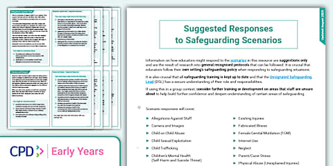 CPD: Safeguarding Scenarios in the Early Years (Cards)