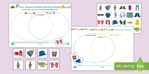 Grade R LS -Worksheets: Clothes for Different Seasons (CAPS Aligned)
