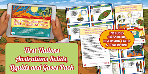 Solids, Liquids and Gases Display Banner