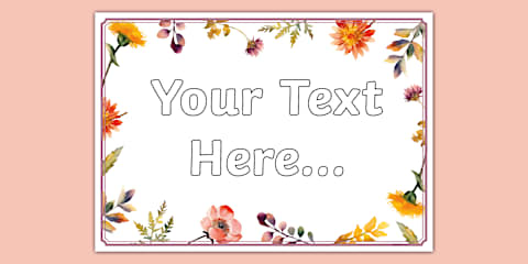 Wildflower Botanical Themed Reading Corner Display Banner