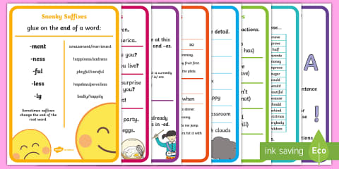 Year 2 Vocabulary Grammar and Punctuation Terminology Display Posters