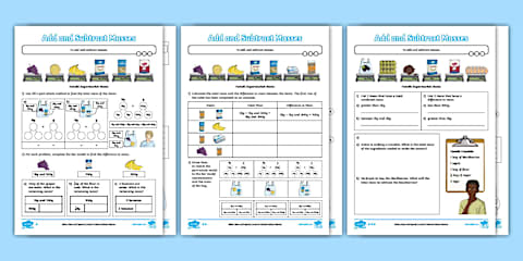 Grams Addition Addition of Grams and Kilograms Worksheet