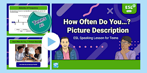 ESL Adverbs of Frequency Sentence Scramble [Teens, A2]