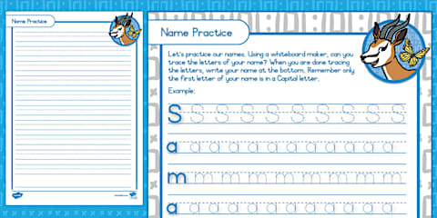 Grade R - English - Handwriting - Worksheet: Pre-Writing (CAPS Aligned)