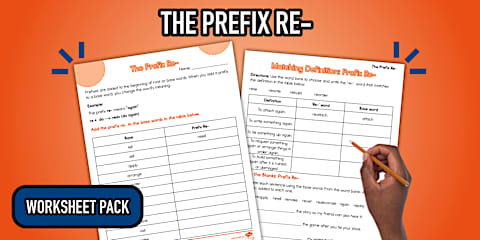re- Prefix Spelling Activity