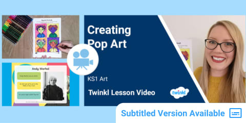EYFS (Ages 3-5) Topic: Making Pop Art Inspired by Andy Warhol Video Lesson