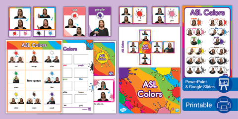 ASL Colors Matching Cards