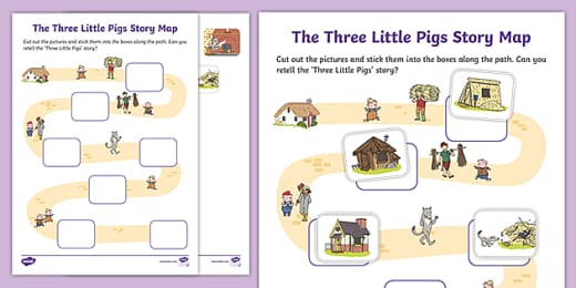 Download Free The Three Little Pigs Colouring Sheets