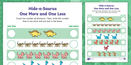 One More One Less Worksheet Ks1 Primary Resources