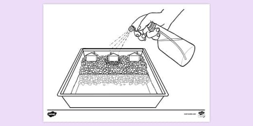 Free Water Pollution Experiment Colouring Sheet Colouring