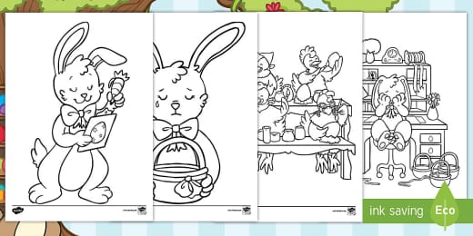 extra large easter colouring pages teacher made