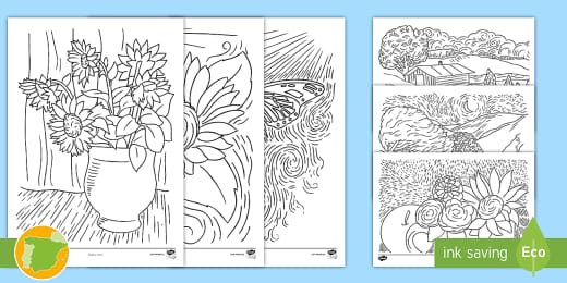Pinturas Famosas Para Colorear Con Numeros Hojas De Colorear Obras De Arte Con Numeros Teacher Made hojas de colorear obras de arte con