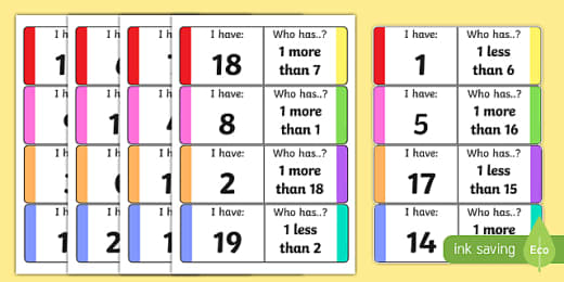 One More One Less Game Eyfs Ks1 Primary Resource