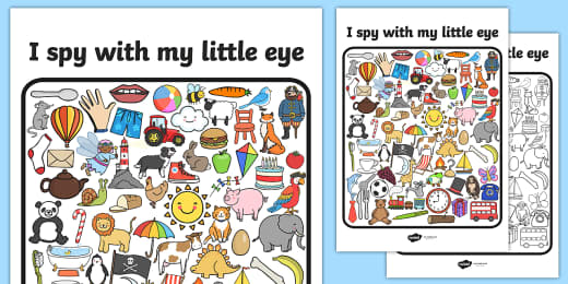 I Spy With My Little Eye Educational Game Worksheet