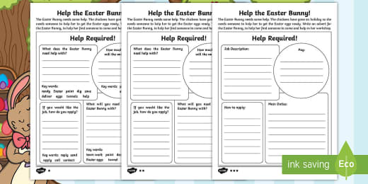 Saving Easter Writing Activity Pack Teacher Made