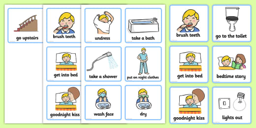 Free Visual Timetable Getting Ready For School Boys