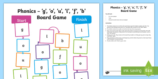 Phonics G O U L F B Barrier Game Teacher Made