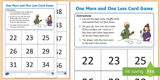 One More One Less Game Eyfs Ks1 Primary Resource