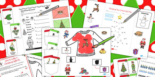 Free Christmas Lapbook Instructions Sheet Teacher Made