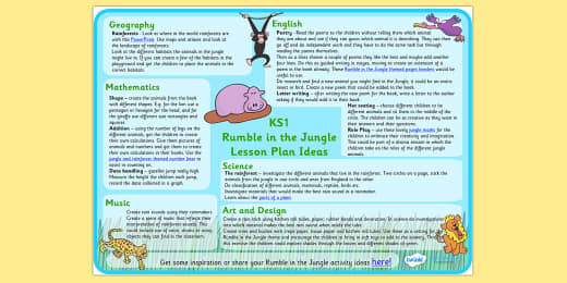 Free Lesson Plan Idea Ks2 To Support Teaching On Rumble In The Jungle