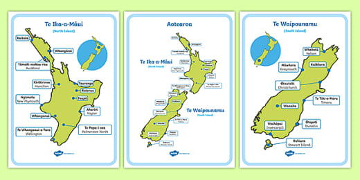 New Zealand World Map Display Poster Teacher Made