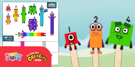 Free Numberblocks 1 10 Colouring Pages