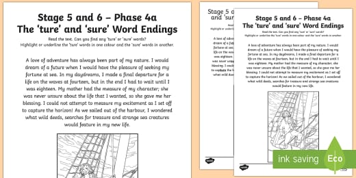 Ture Sure Sound Worksheet Ni Phase 4b Phonics