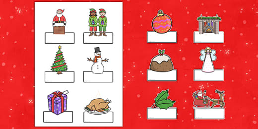 Editable Ks1 Christmas Name Tags Festive Resource