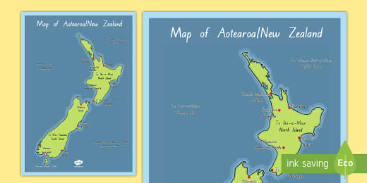 New Zealand World Map Display Poster Teacher Made